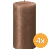 4x Bolsius Metallic Rustiekkaars 130/68 Koper (1 stuk)