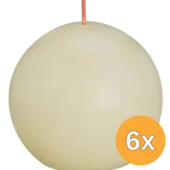 6x Bolsius Rustiek Bolkaars Shine 76 Soft Pearl (1 stuk)