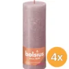 4x Bolsius Rustiekkaars 190/68 Ash Rose (1 stuk)
