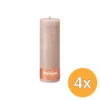 4x Bolsius Rustiekkaars 300/100 Misty Pink (1 stuk)