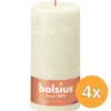 4x Bolsius Rustiekkaars 200/100 Soft Pearl (1 stuk)