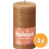 4x Bolsius Rustiekkaars 130/68 Spice Brown (1 stuk)