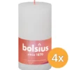 4x Bolsius Shine Rustiekkaars 130/68 Cloudy White (1 stuk)
