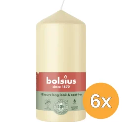 6x Bolsius Stompkaars 120/58 Beige (1 stuk)