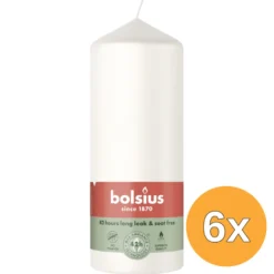 6x Bolsius Stompkaars 150/58 Cloudy White (1 stuk)
