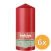 6x Bolsius Stompkaars 130/68 Delicate Red (1 stuk)