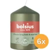 6x Bolsius Stompkaars 80/58 Fresh Olive (1 stuk)