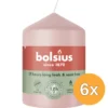 6x Bolsius Stompkaars 80/58 Misty Pink (1 stuk)