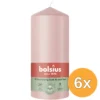 6x Bolsius Stompkaars 130/68 Misty Pink (1 stuk)