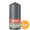 6x Bolsius Stompkaars 130/68 Stormy Grey (1 stuk)