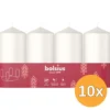 10x Bolsius Stompkaars 100/48 Tray 4 Cloudy White (1 stuk)