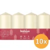 10x Bolsius Stompkaars 100/48 Tray 4 Soft Pearl (1 stuk)