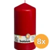 8x Bolsius Stompkaars 200/98 Wijnrood (1 stuk)