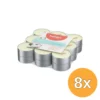 8x Bolsius True Scents Geurtheelichten 4 Uur Fresh Cotton (9 stuks)