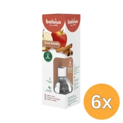 6x Bolsius True Scents Geurverspreider Apple Cinnamon (60 ml)