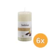6x Bolsius True Scents Stompkaars Geur 120/58 Vanilla (1 stuk)
