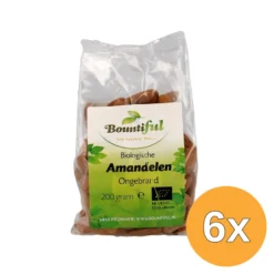 6x Bountiful Amandelen Ongebrand Bio (200 gr)