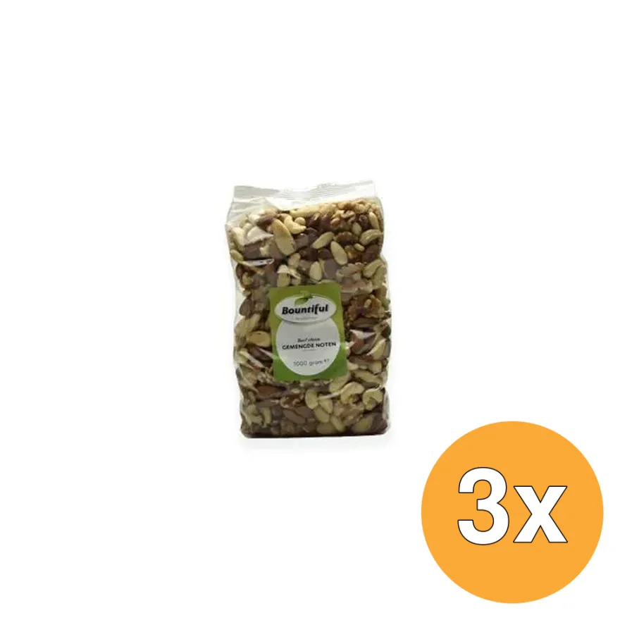 3x Bountiful Gemengde Noten (1000 gr)