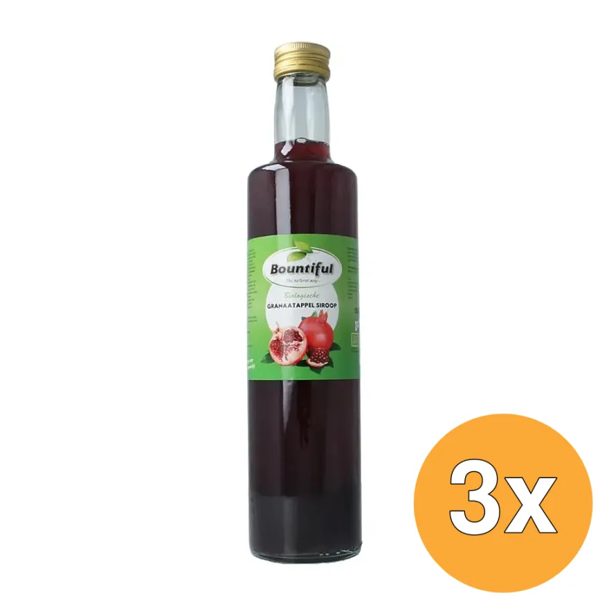 3x Bountiful Granaatappel Siroop Bio (500 ml)