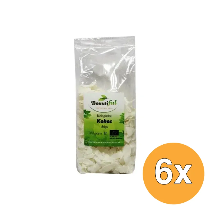 6x Bountiful Kokos Chips Bio (200 gr)