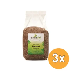 3x Bountiful Lijnzaad Gebroken (500 gr)