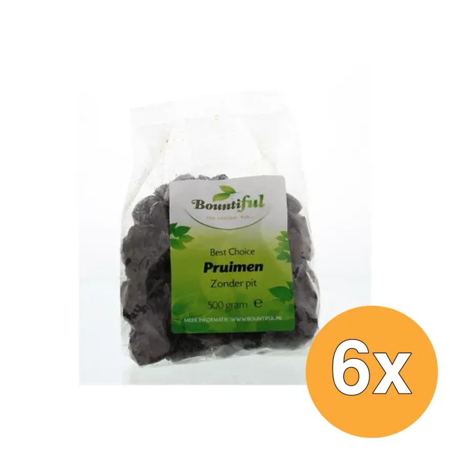 6x Bountiful Pruimen Zonder Pit (500 gr)