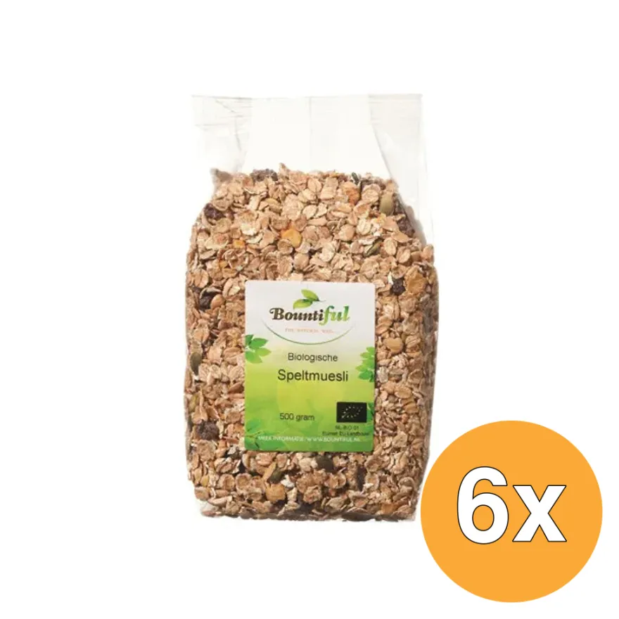 6x Bountiful Spelt Muesli Bio (500 gr)