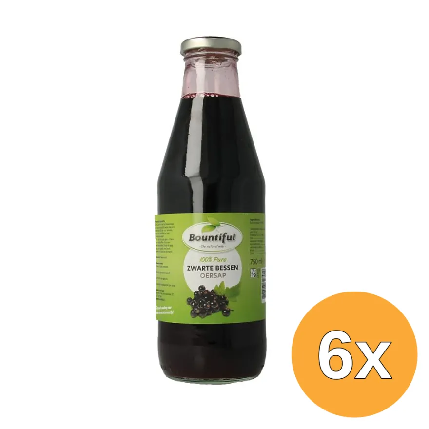 6x Bountiful Zwarte bessensap (750 ml)
