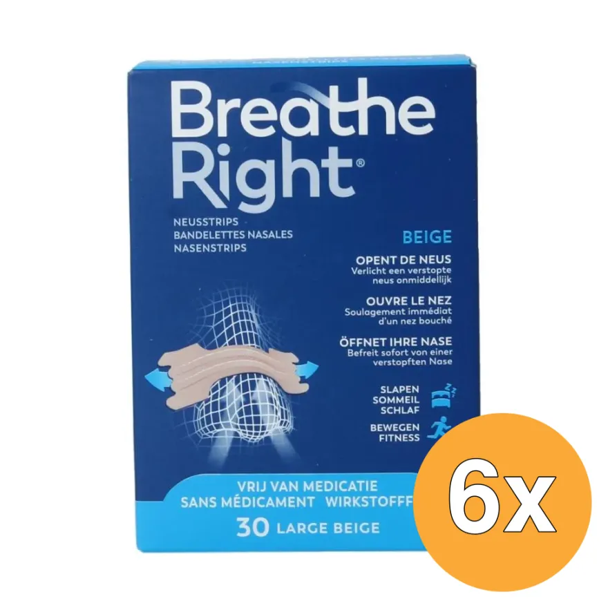 6x Breathe Right Large (30 stuks)
