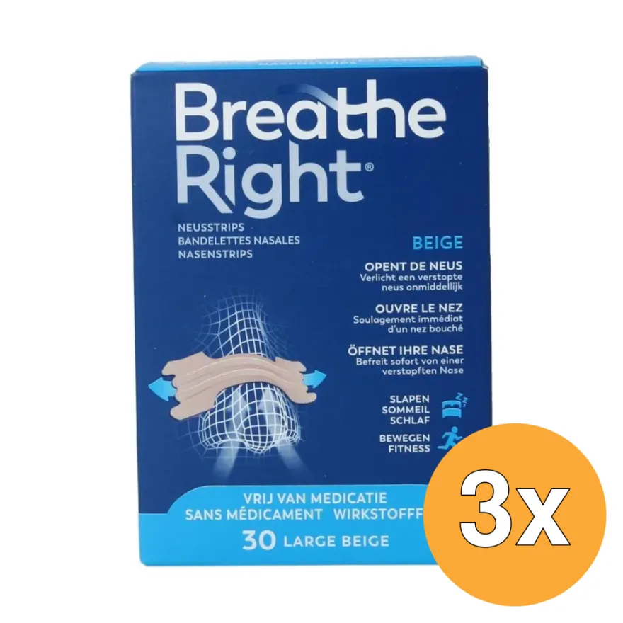 3x Breathe Right Large (30 stuks)