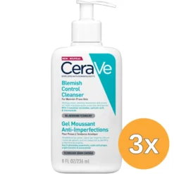 3x Cerave Anti-onzuiverheden Reinigingsgel (236 ml)