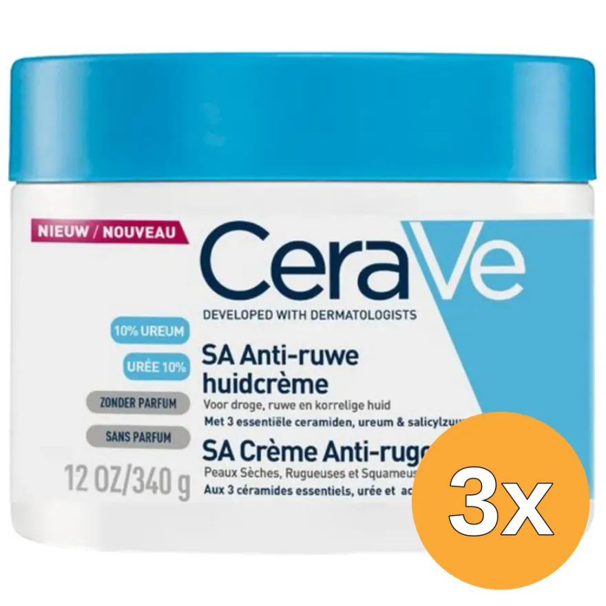 3x Cerave Anti ruwe huid creme (340 gr)