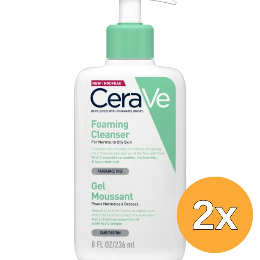 2x Cerave Reiniger schuimend (237 ml)