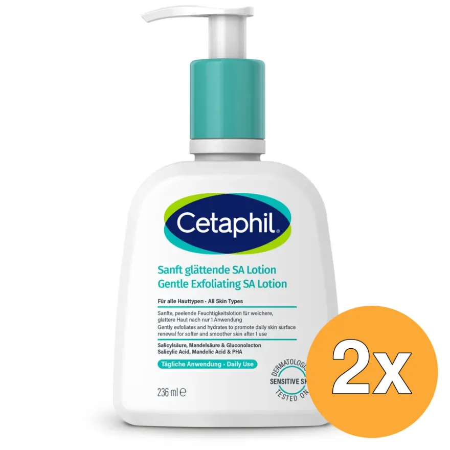 2x Cetaphil Gentle Exfoliating Lotion (237 ml)