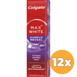 12x Colgate Tandpasta Max White Purple Reveal (12 x 75 ml)