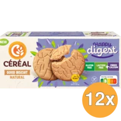 12x Céréal Happy Digest Good Biscuit Naturel (3 x 3 stuks)