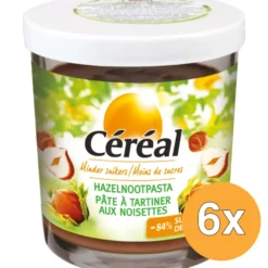 6x Céréal Hazelnootpasta suikervrij (200 gr)