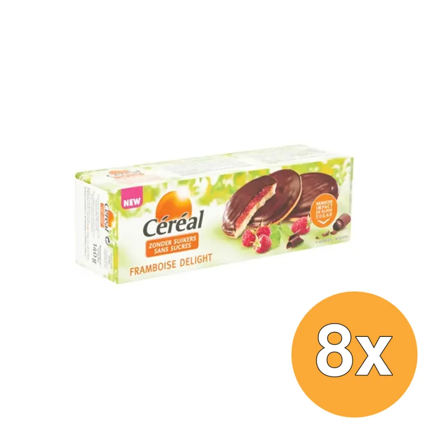 8x Céréal Koek framboos delight (140 gr)