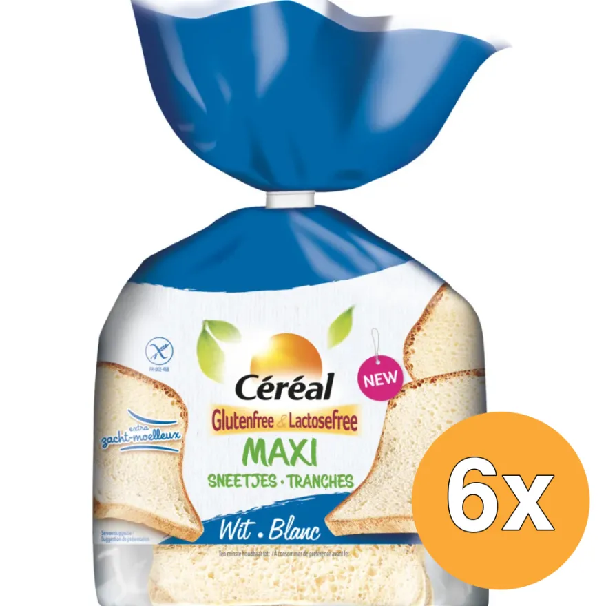 6x Céréal Maxi brood wit (350 gr)