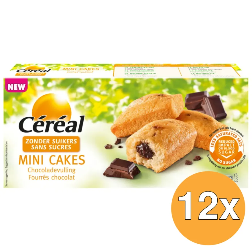 12x Céréal Mini Cakes Chocoladevulling (5 Stuks)