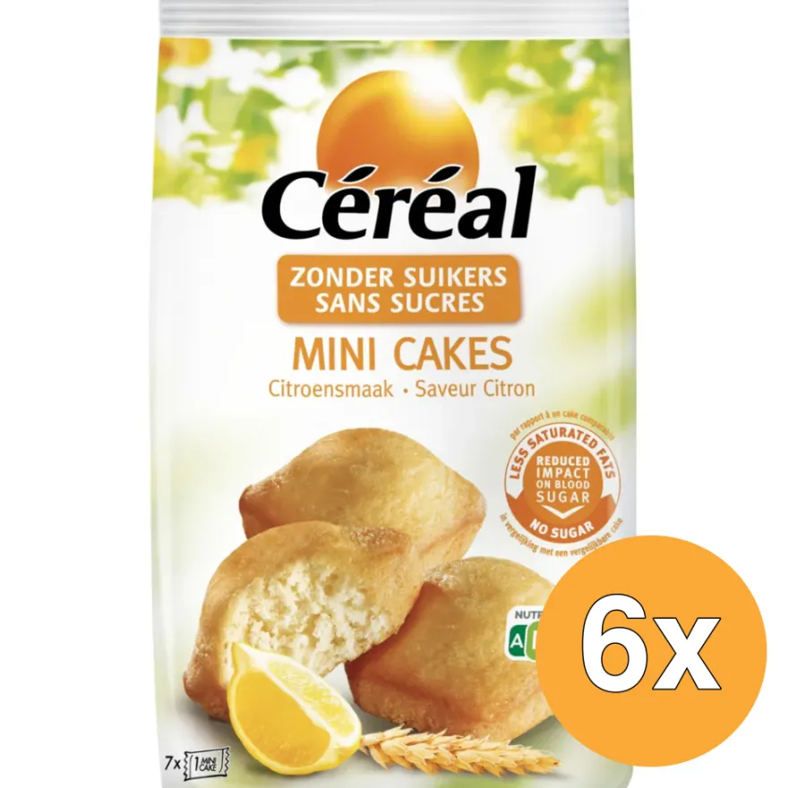 6x Céréal Mini cakes citroensmaak (7 x 25 gr)