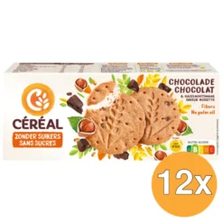 12x Céréal Zandkoek Hazelnoot Chocolade (132 gr)