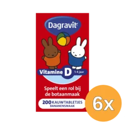 6x Dagravit Kids Vitamine D Kauwtabletjes (200 kauwtabletten)