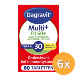 6x Dagravit Totaal 30 Fit 60+ Multivitaminen (60 tabletten)