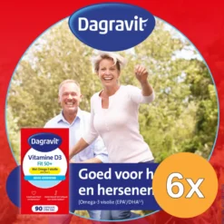 6x Dagravit Vitaal 50+ Vitamine D + Omega-3 Visolie (90 capsules)