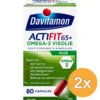 2x Davitamon Actifit 65+ omega 3 (80 capsules)