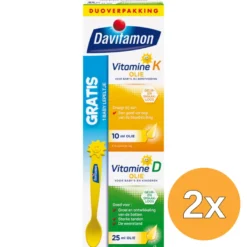 2x Davitamon Baby vitamine D & K 25mcg (35 ml)