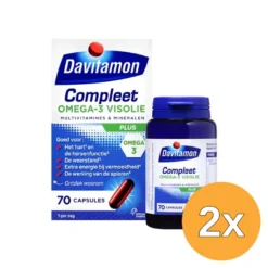 2x Davitamon Compleet omega 3 vis (70 capsules)