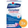 3x Davitamon Compleet weerstand kauwvitamines bosvruchten (60 tabletten)