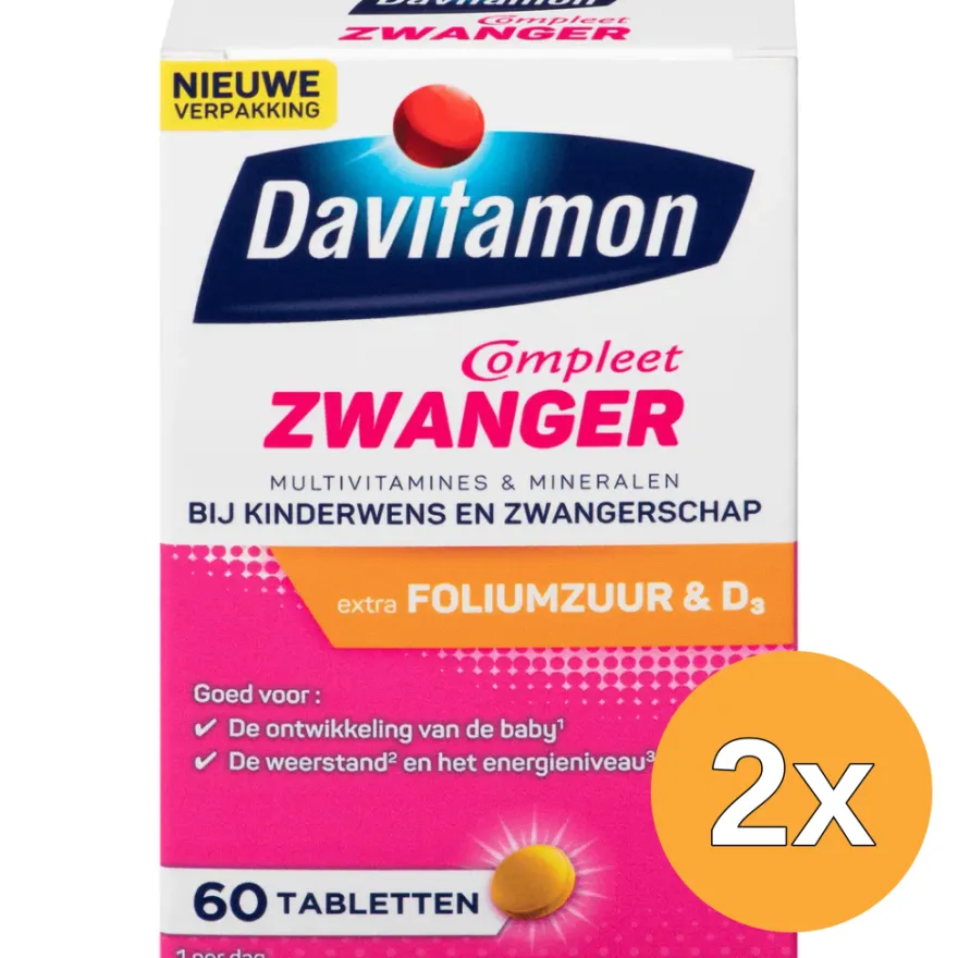 2x Davitamon Compleet zwanger (60 tabletten)